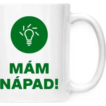 Hrnek malý bílý s potiskem Hrnek mám nápad