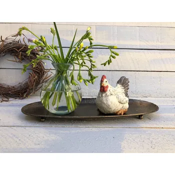 Oválný zlato černý podnos Velikost: Malý