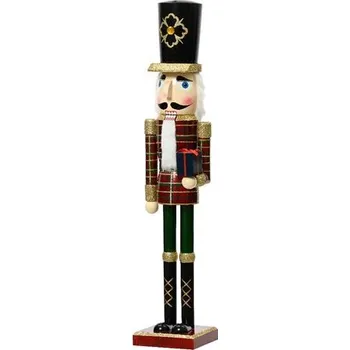 Vánoční dekorace Vánoční dekorace figura dřevěný Louskáček, 15x13x76 cm