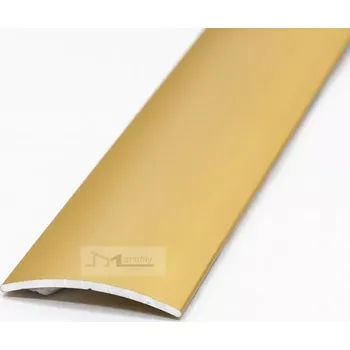 Podlahová lišta Přechodová lišta oblá 30 mm 2,7 m, elox zlatý, hliníková lišta narážecí