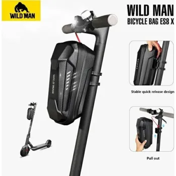 brašna na kolo WildMan Pouzdro/držák na tašku na rám koloběžky ES8X Max černá/černá