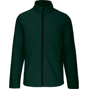Pánská softshellová bunda Kariban Pánská softshell bunda bez kapuce Lahvově zelená 4XL