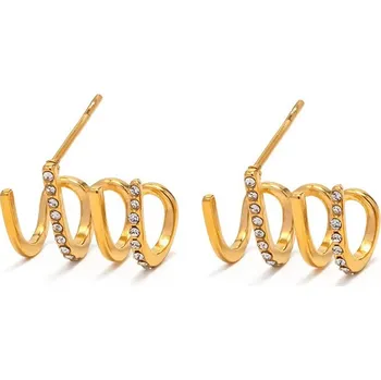 Náušnice Troli Originální pozlacené asymetrické náušnice VAAJDE2302087G + 2 měsíce na vrácení zboží