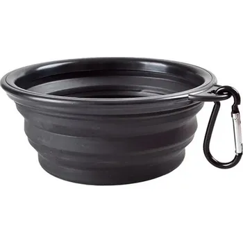 Miska pro psa Multifunkční miska pro psy na vodu a jídlo | skládací cestovní krabička na krmení pro domácí mazlíčky i hračka - Černá,650 ml