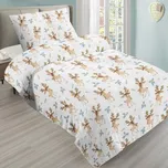 Dětské povlečení ELLIOT, malí sobi, krémové, mikroflanel, 140x200cm + 70x90cm