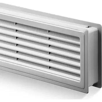 Nábytkové kování Větrací mřížka plastová 455x135 - šedá