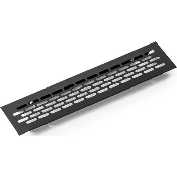 Větrací mřížka Hliníková větrací mřížka černá XS, 60x245mm