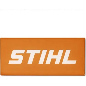 Samolepicí dekorace na vozidlo Nálepka na auto STIHL (04216000168) (Vyvýšená oranžová samolepka s bílým logem STIHL.)
