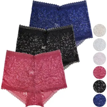 Kalhotky FANNIFEN Dámská kalhotky s vysokým pasem YW4211 3 ks Barva: Mix, Velikost: 3XL