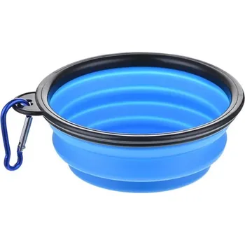 Miska pro psa Multifunkční miska pro psy na vodu a jídlo | skládací cestovní krabička na krmení pro domácí mazlíčky i hračka - Modrá obloha,1000 ml