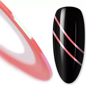 Umělé nehty Samolepící zdobicí páska na nehty, 1mm - SVĚTLE RŮŽOVÁ 13 (Lepicí páska pro zdobení nehtů, růžová)