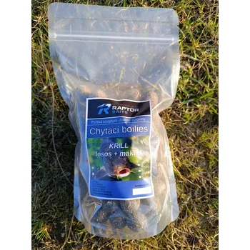 Boilies Raptor Baits KRILL, LOSOS a MAKRELA 500g 20mm