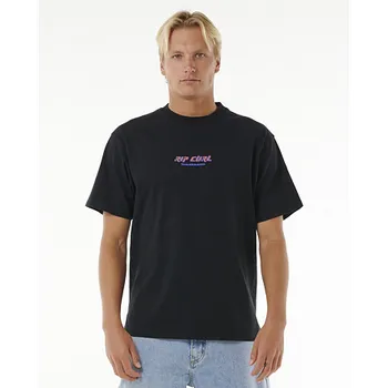 Tričko Rip Curl QUEST LOCKUP TEE Black velikost XL