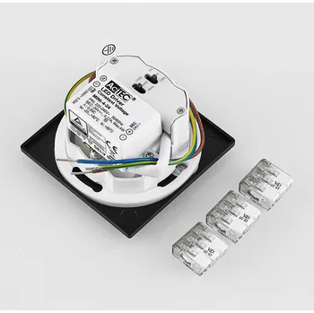 Lampička Molto Luce LED vestavné svítidlo Wall 68 R Sina IP44 SQ, černé Černá - Doprava zdarma