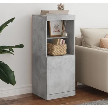 Příborník do zásuvky vidaXL Příborník s LED osvětlením 41 x 37 x 100 cm [836689] Barva: Betonová šedá