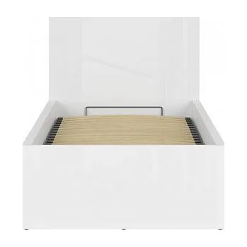 Postel Postel Tetrix s roštem 90cm bílá lesk