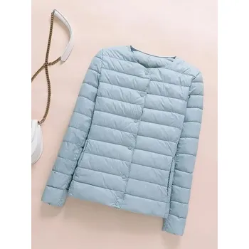 Dámská bunda Krátká prošívaná bunda hřejivá Barva: Růžová, Velikost: 4XL