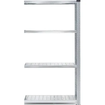 Dílenský regál Skladový regál TRANSFORM, přídavný, 4 police, 1972x900x400 mm