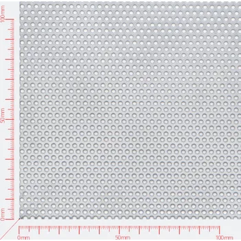 Plech Děrovaný plech; děrování kruhové přesazené; otvor 2mm; rozteč 4mm