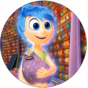 Jedlá dekorace na dort Jedlý papír V hlavě Radost s vakem 19,5 cm