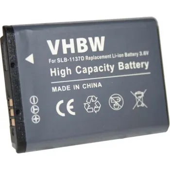 VHBW Baterie SLB-1137D pro Samsung Digimax i85 / L74 wide / NV11 / NV24 HD / NV30, 750 mAh