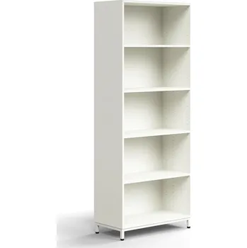 Knihovna Regál QBUS, 4 police, nohy, 2020x800x400 mm, bílá