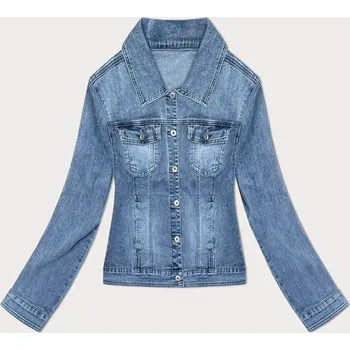 Jednoduchá světle modrá dámská džínová bunda (DL2245L) odstíny modré 48