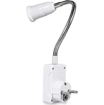Objímka na žárovku Platinium Ohebný prodlužovací adaptér E27 bílý