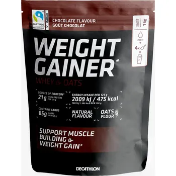 Gainer DECATHLON Weight Gainer čokoládový syrovátka a oves 1 kg