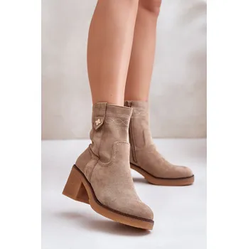 Dámská zimní obuv Boty na podpatku model 201168 Step in style 37