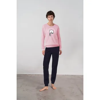 Dámské pyžamo Vamp - Dámské bavlněné pyžamo s manžetami 19960 - Vamp pink nectar l