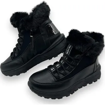 Dámská zimní obuv Pretty Dámské černé zimní boty 04 Barva: Černá, Velikost: 37