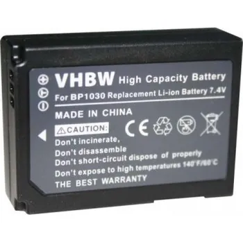 VHBW Baterie BP1030 pro Samsung NX200 / NX300 / NX500 / NX1000, 800 mAh