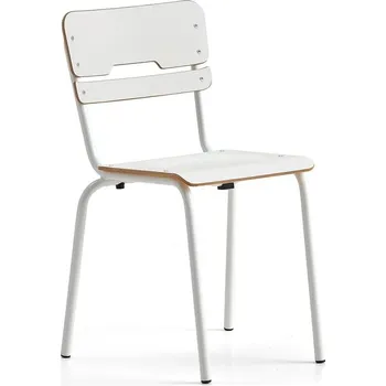 Školní židle SCIENTIA, sedák 360x360 mm, výška 460 mm, bílá/bílá