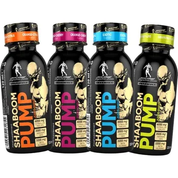 Anabolizér Kevin Levrone Shaaboom shot JUICED - 120 ml Příchuť: Orange - Citrus