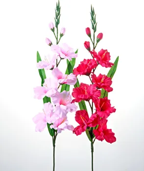 umělá květina Gladiola 2 ks světle růžová/tmavě růžová