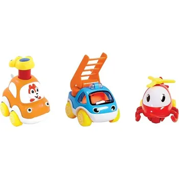 auto na autodráhu Kreativní hračka EDUSHAPE sada autíček push n pull