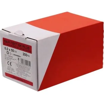 Vrut HPM TEC RAPI-TEC SK PLUS 6,0x50/34 (balení 200 ks) - stavební vruty do dřeva, polozávit, pozink, talířová hlava, TORX T30