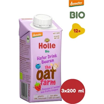 Limonáda Bio ovesný nápoj s jahodami a borůvkami 3 x 200 ml