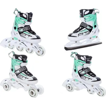 Kolečkové brusle Raven Profession white/mint 4v1 EU 31-35, pánský (hokejový) + DÁREK