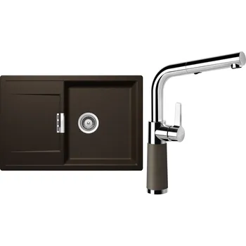 Granitový dřez Set Schock S7-7 (dřez Mono D-100 Bronze + baterie SC-540.120 Bronze)