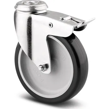 Pojezdové kolečko Agila TENTE Přístrojové kolečko 100mm, s brzdou, otvor pro čep,1477PAO100P30-11