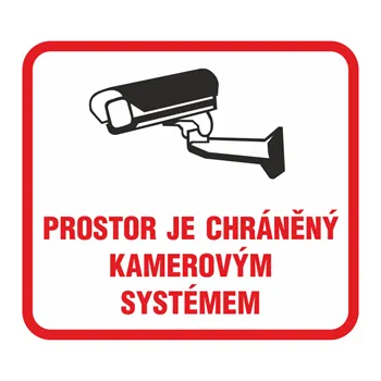 Nálepka "Prostor je chráněný kamerovým systémem" 10x9cm