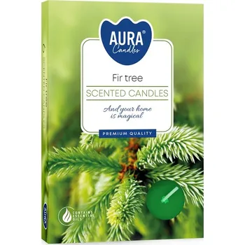 Svíčka Aura čajová vonná svíčka Jedle