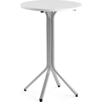Jídelní stůl Stůl VARIOUS, Ø700 mm, výška 1050 mm, stříbrná, bílá
