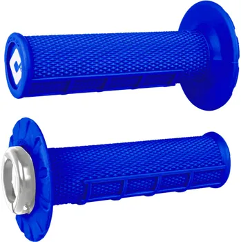 grip ODI GRIPS Half-Waffle V2.1 ATV MX Grip 125mm Bright Blue/Silver