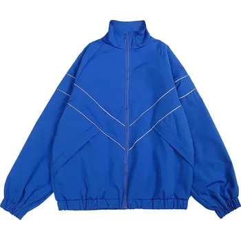 Pánská softshellová bunda Pánská sportovní větrovka s prošíváním Barva: Modrá, Velikost: M