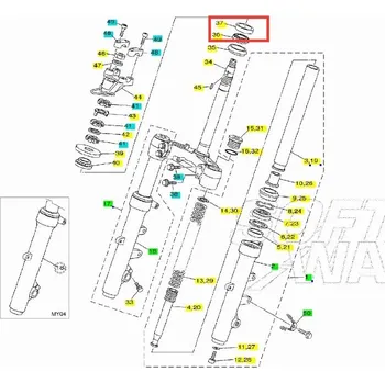 Yamaha Ložisko krku - vnější obal ložiska 5GJ175540000