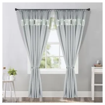 Závěs Dekorační závěs s řasící páskou AURORA světle šedá 145x250 cm (cena za 1 kus) MyBestHome