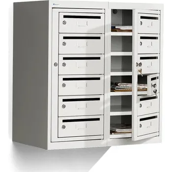Poštovní schránka Poštovní skříňka MAILMAN, 12 přihrádek, šedá